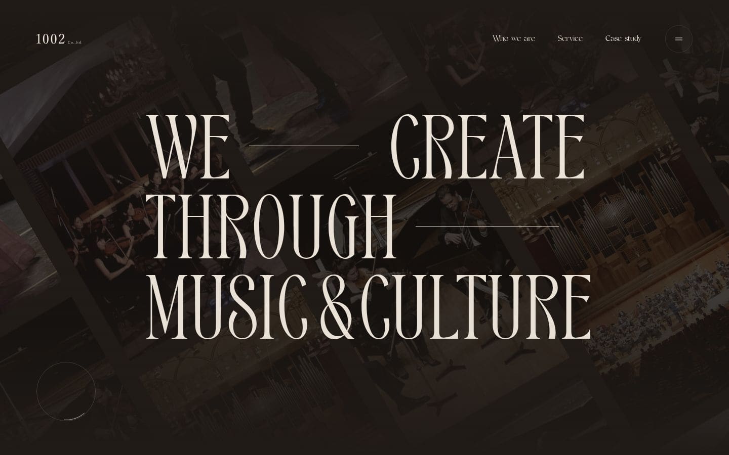 株式会社1002 - 1002は、音楽によって上質な空間を創造するミュージック・クリエイティブ・プロダクションです。1973年の創業以来、音楽が必要とされるあらゆる場面において、多様なニーズにお応えしています。 PC表示