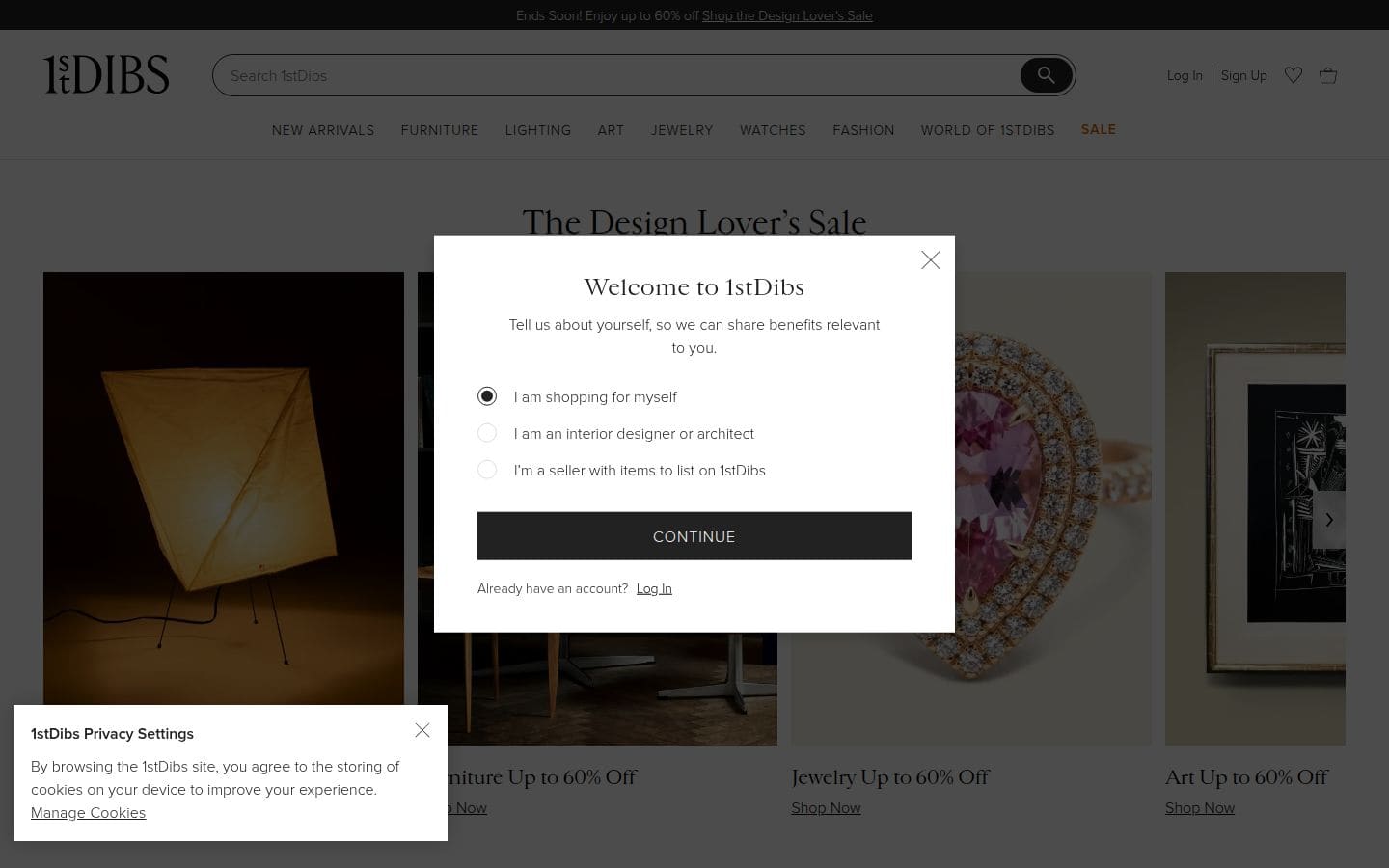 1stDibs PC表示
