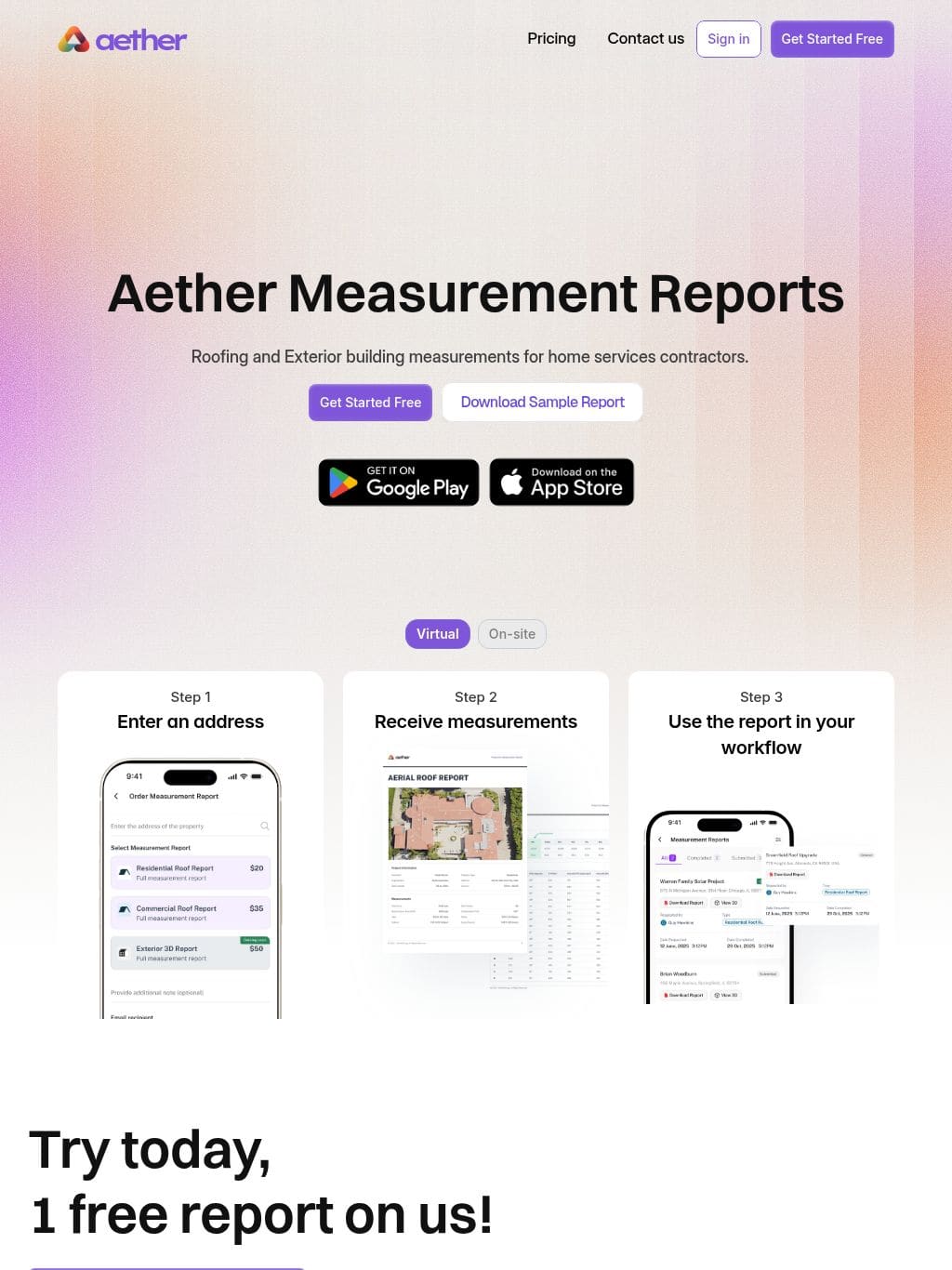 Aether タブレット表示