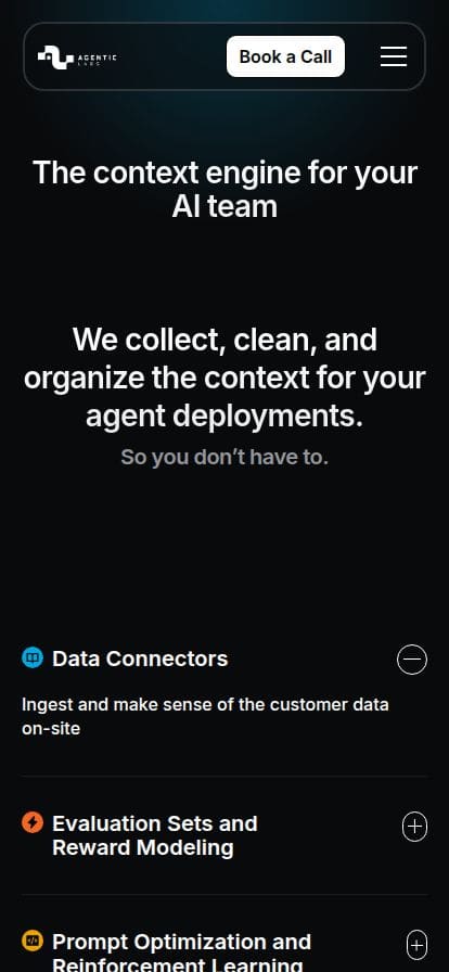 Agentic Labs スマホ表示
