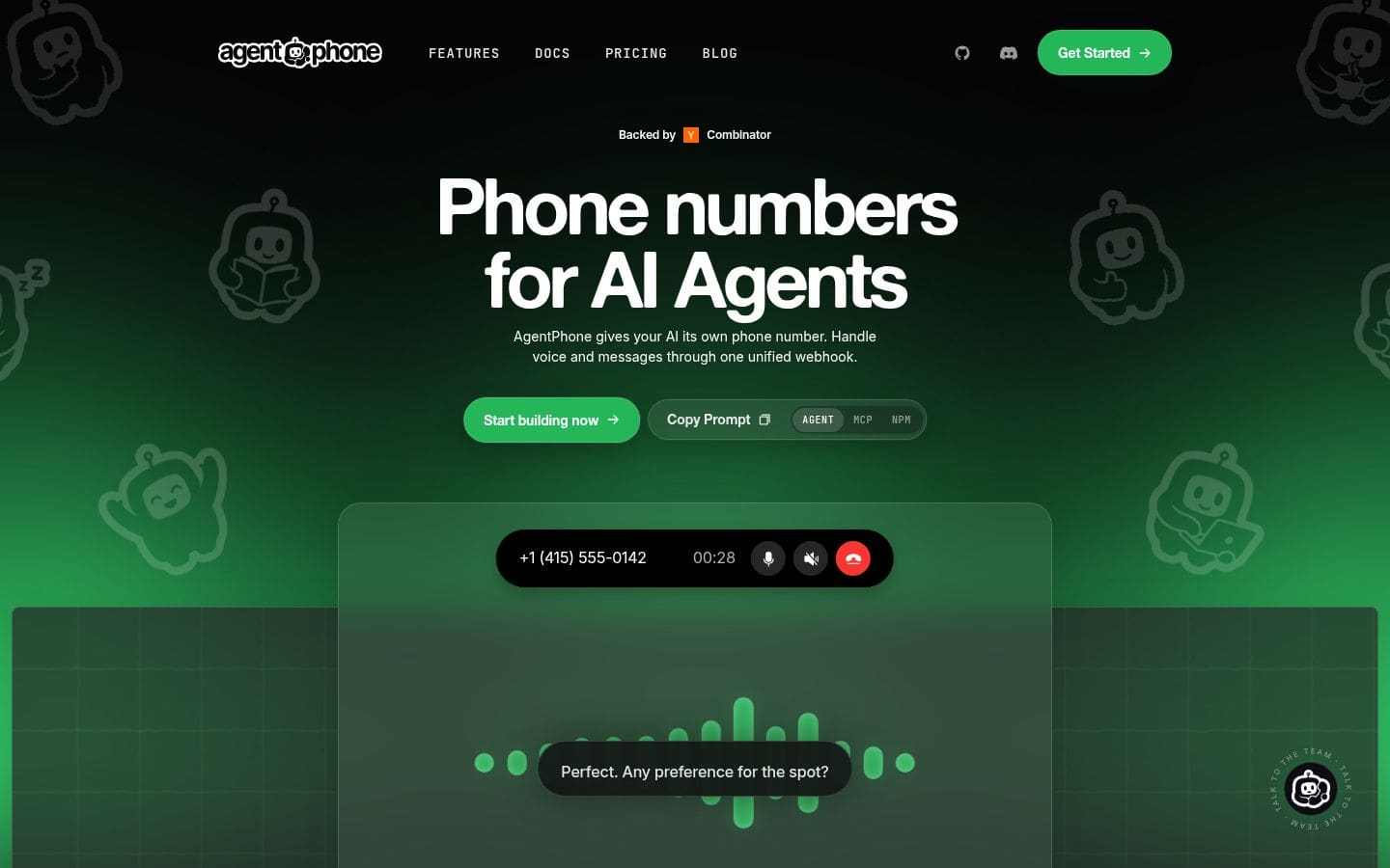 AgentPhone PC表示