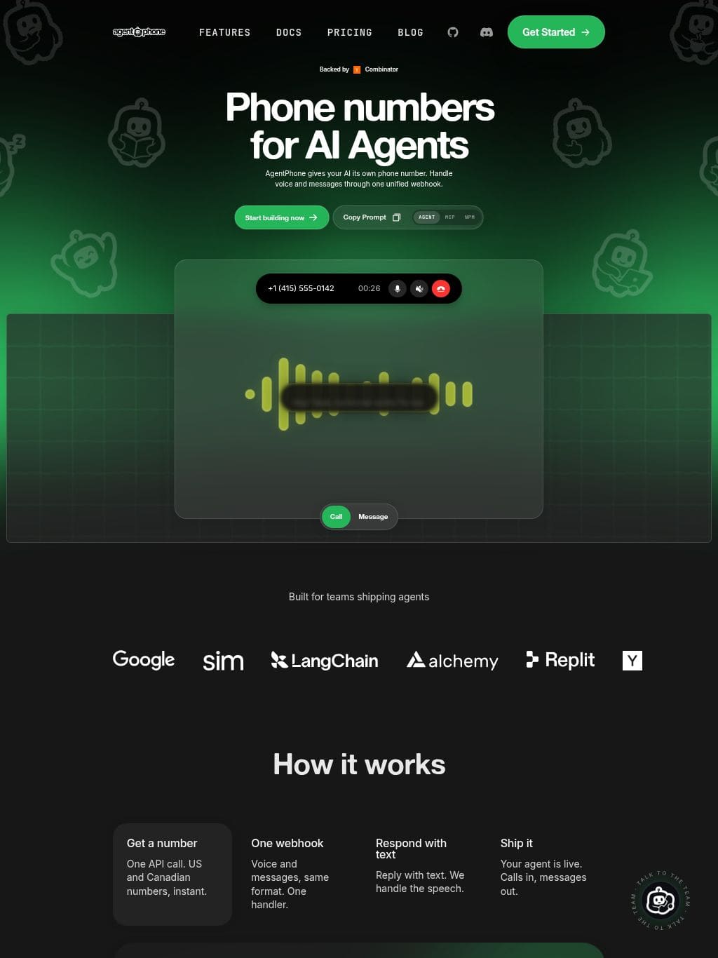AgentPhone タブレット表示