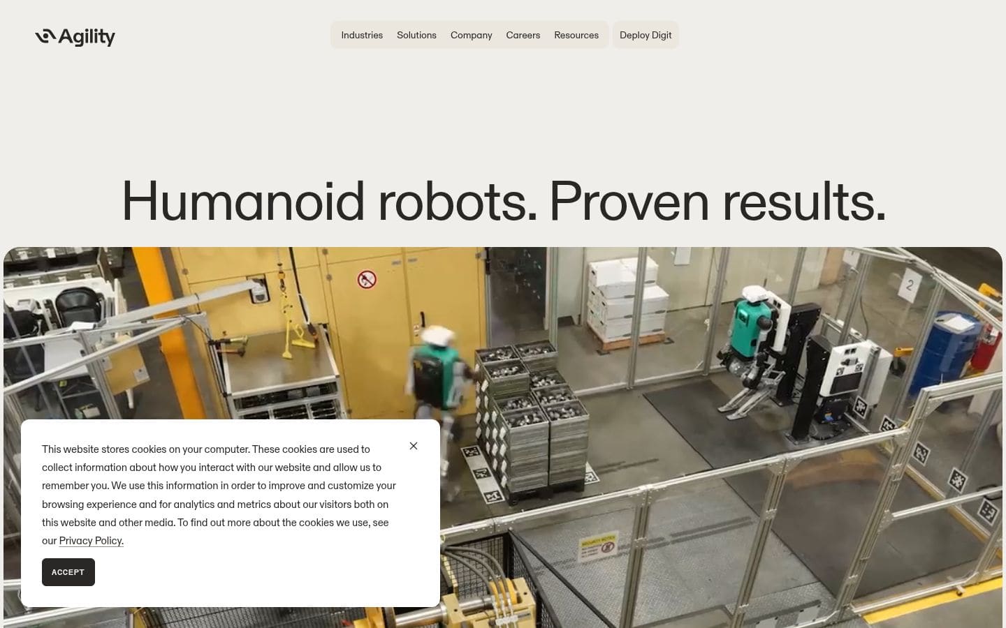 Agility Robotics PC表示