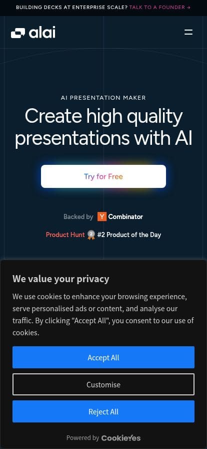 Alai スマホ表示