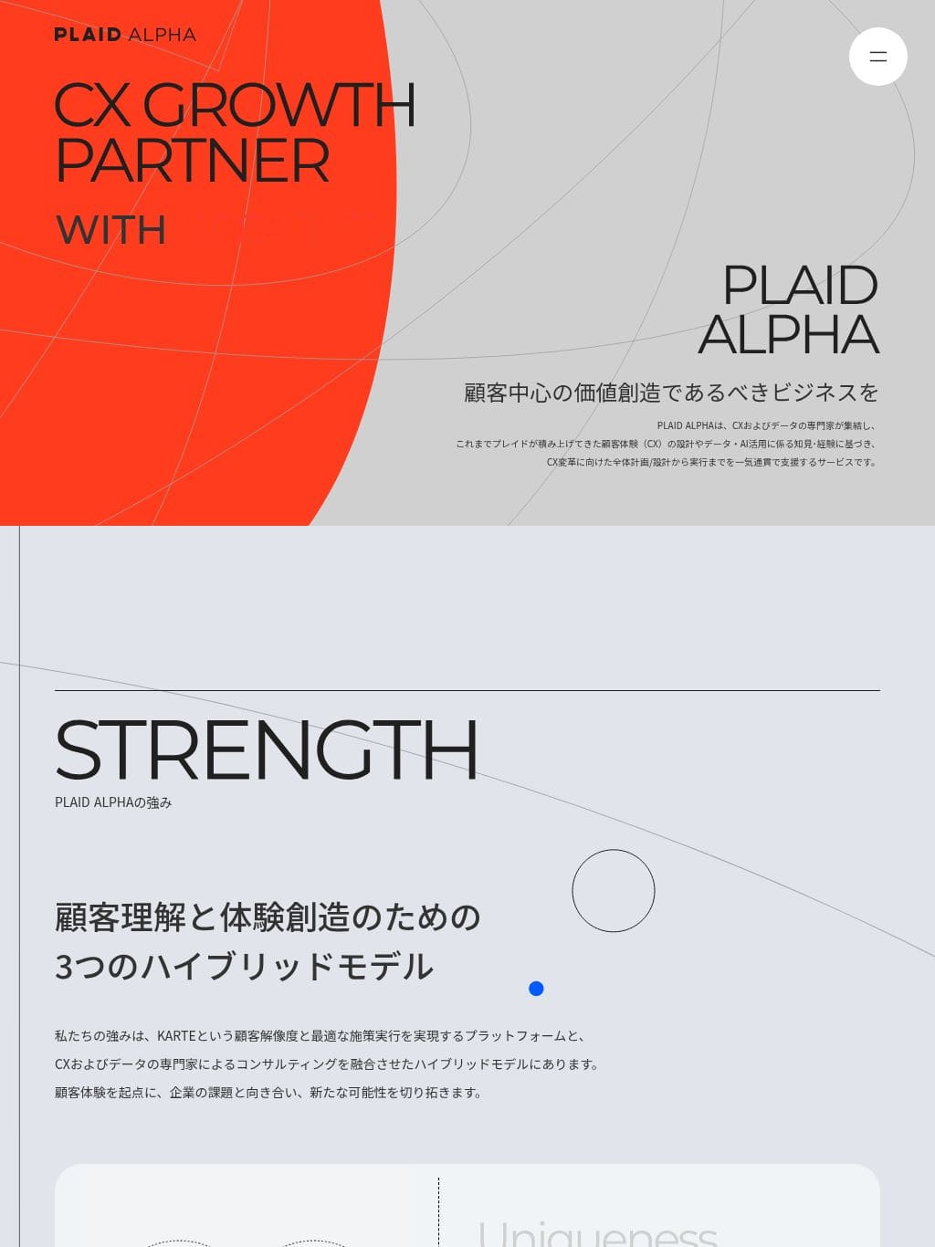 PLAID ALPHA タブレット表示