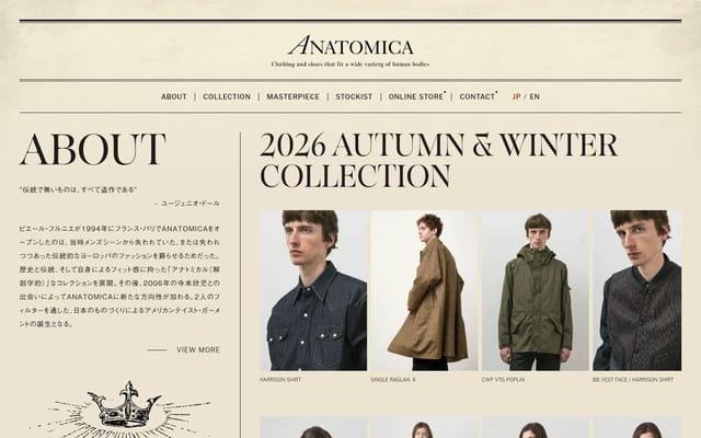 ANATOMICA｜アナトミカ公式サイト
