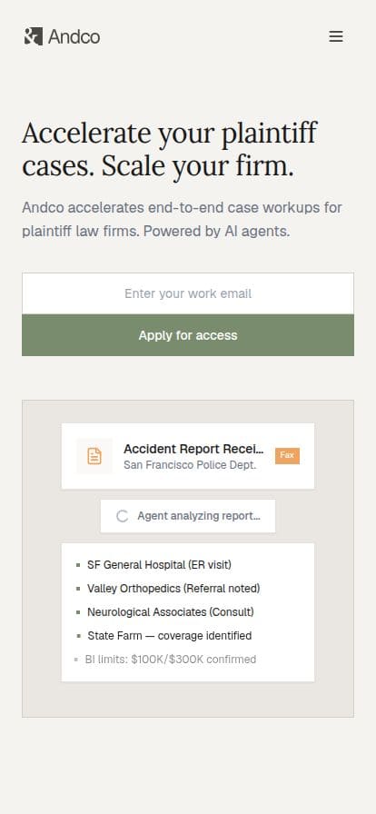 Andco スマホ表示
