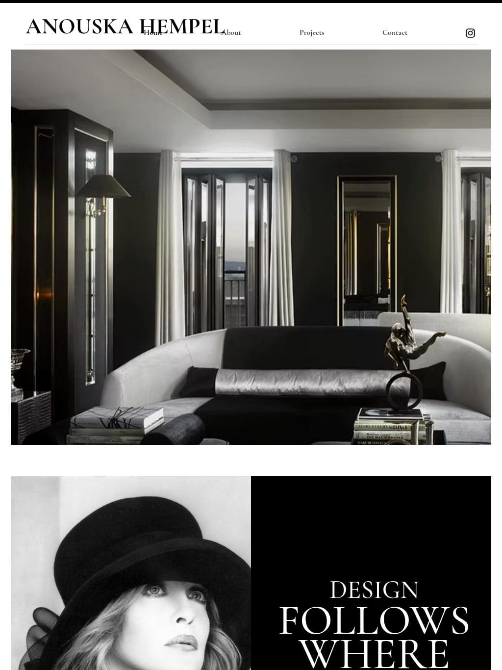 Anouska Hempel Design タブレット表示