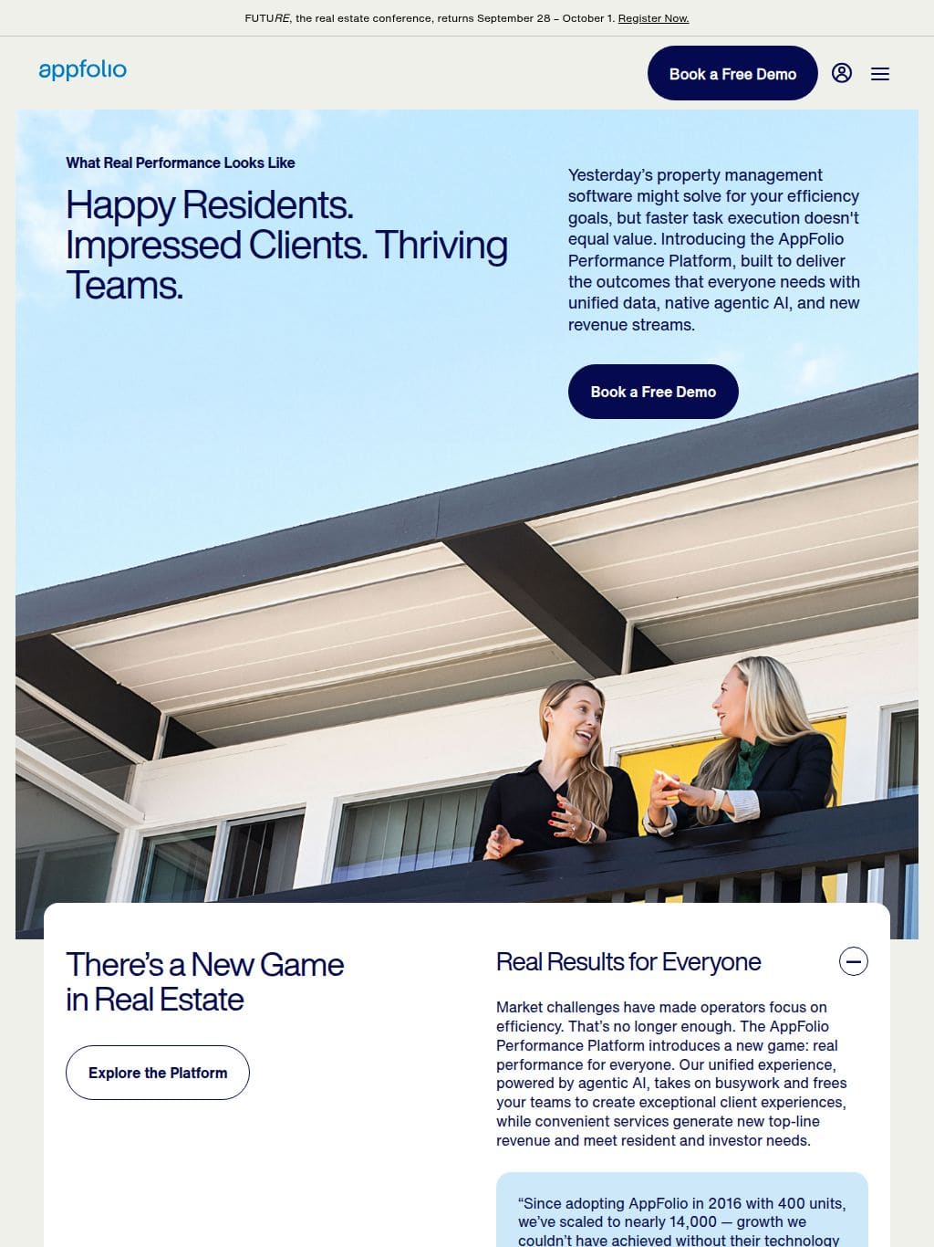AppFolio Property Manager タブレット表示