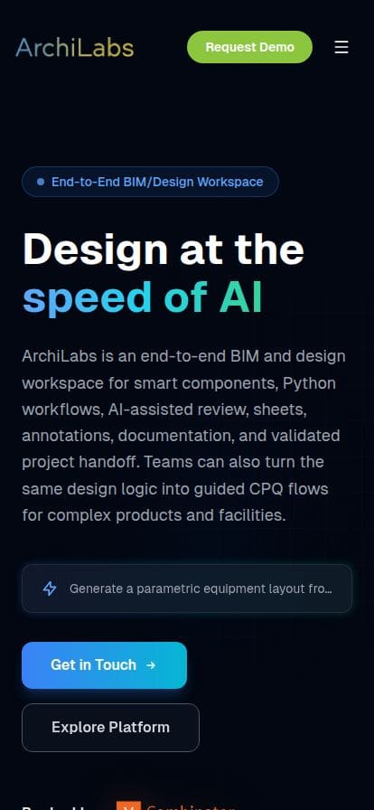 ArchiLabs スマホ表示