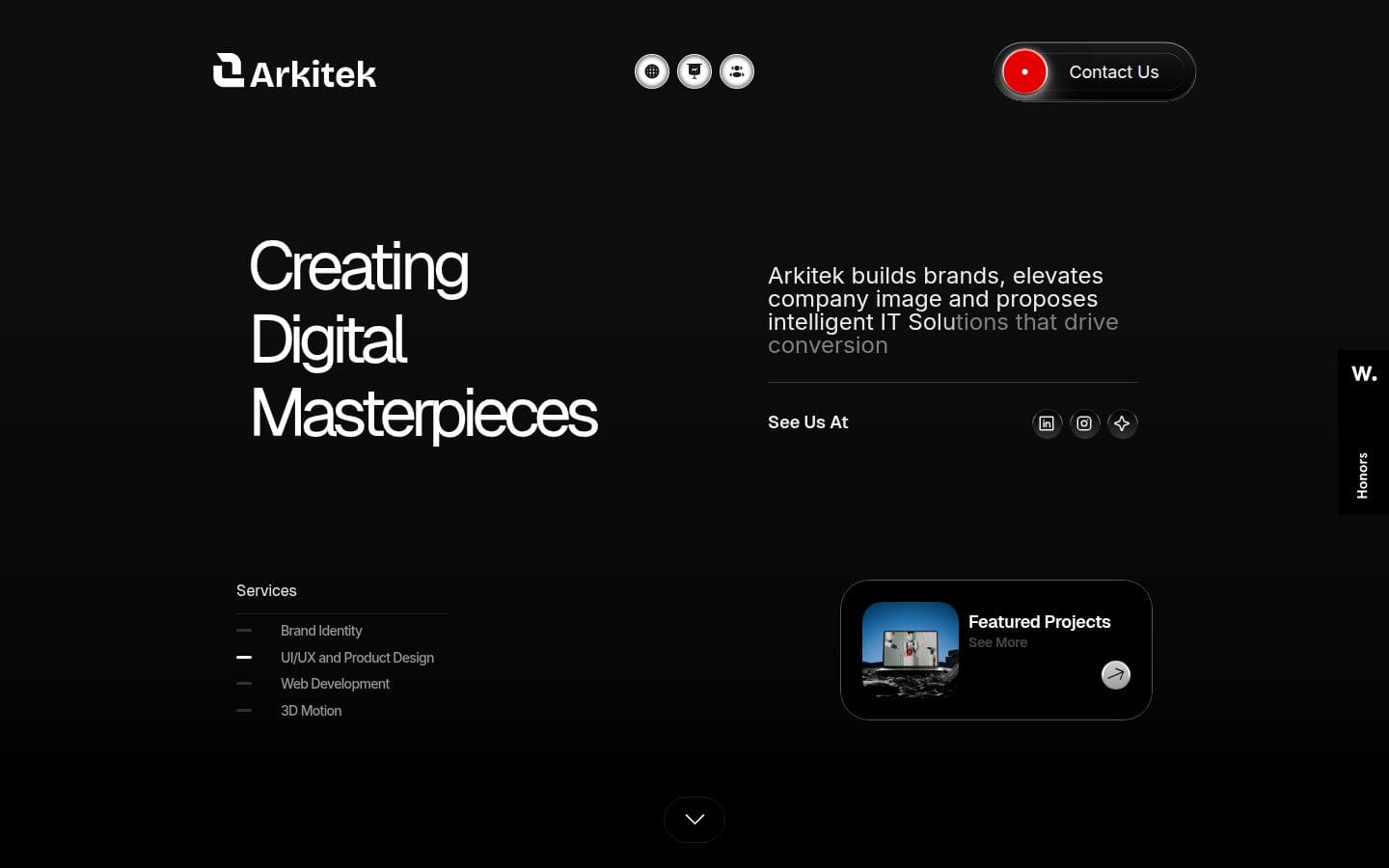 Arkitek - Defining digital presence PC表示