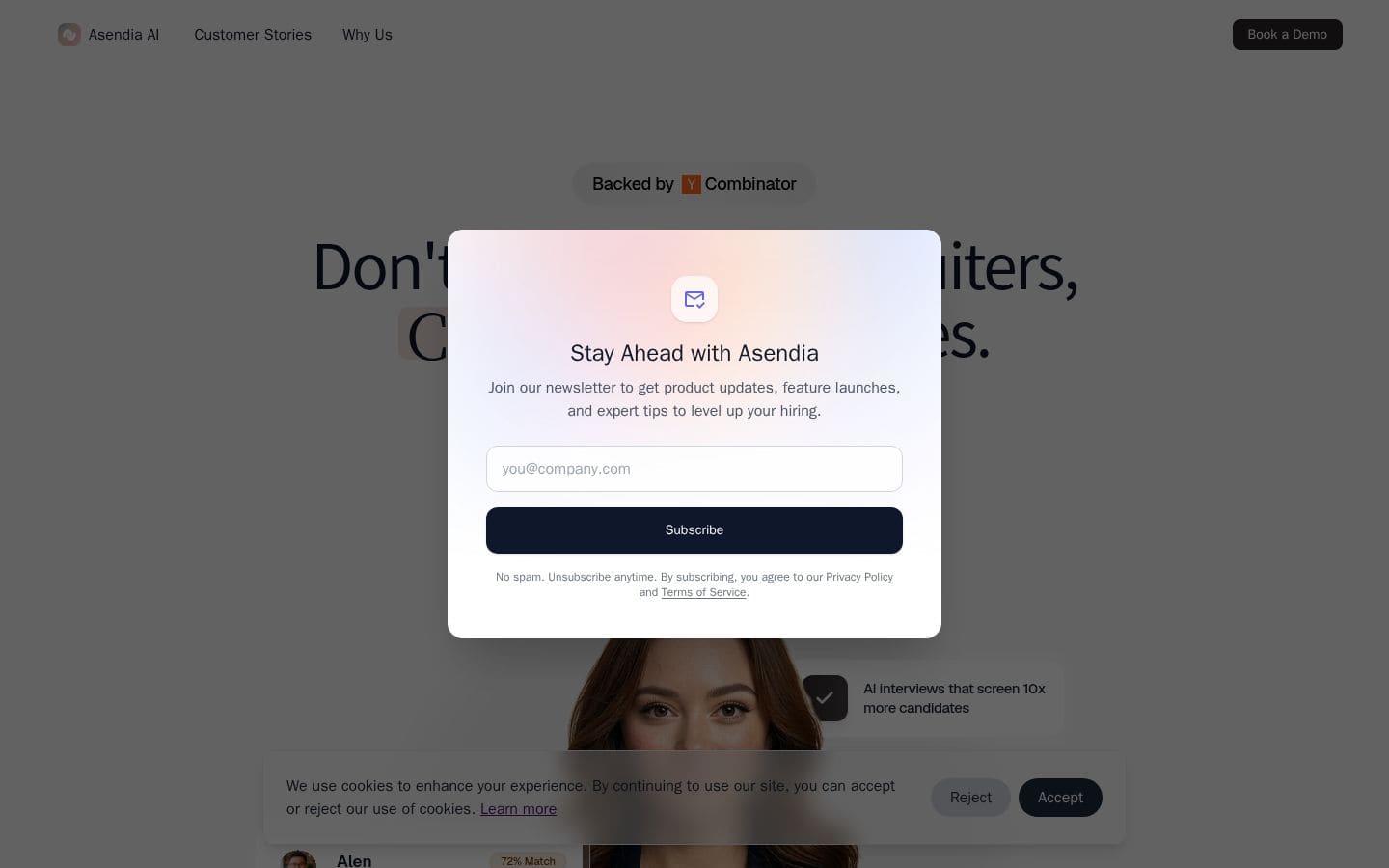 Asendia AI PC表示