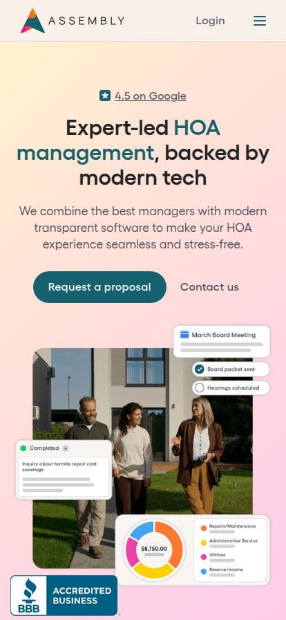 Assembly HOA スマホ表示