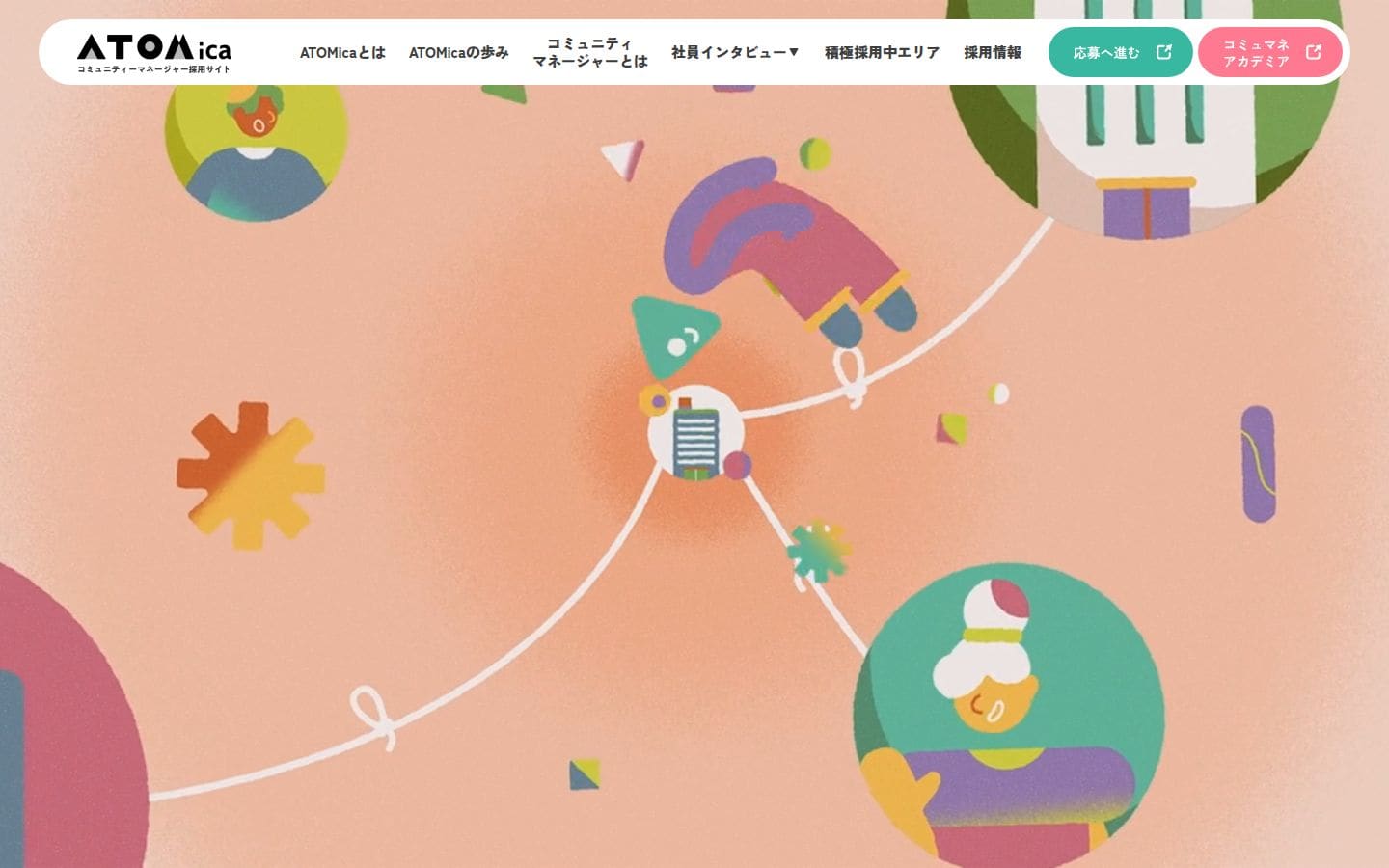 コミュニティマネージャー採用サイト｜株式会社ATOMica PC表示