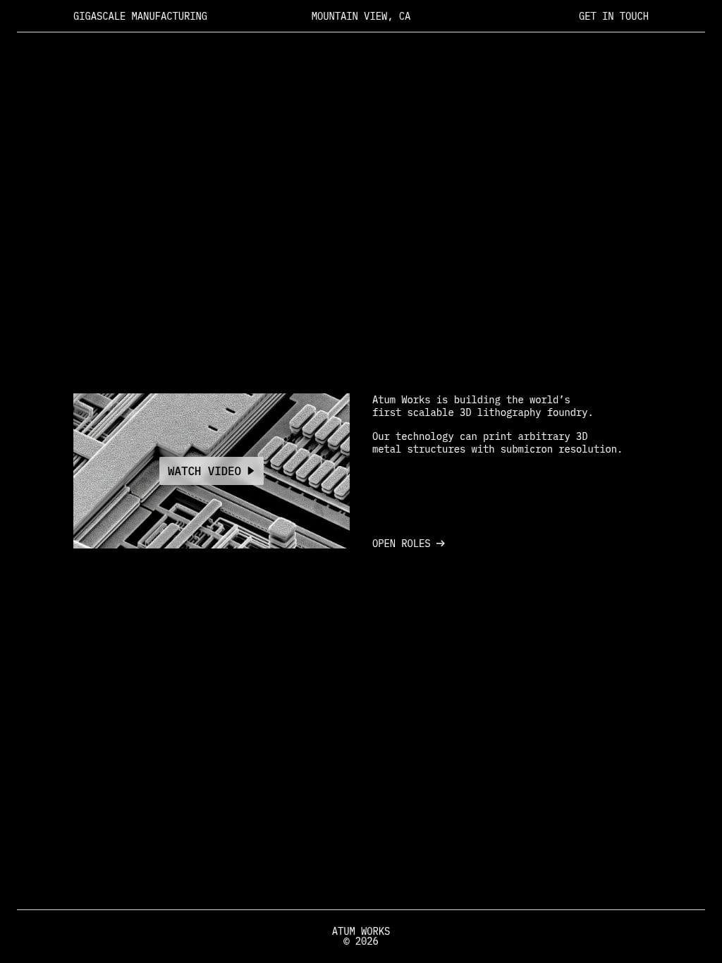 Atum Works タブレット表示