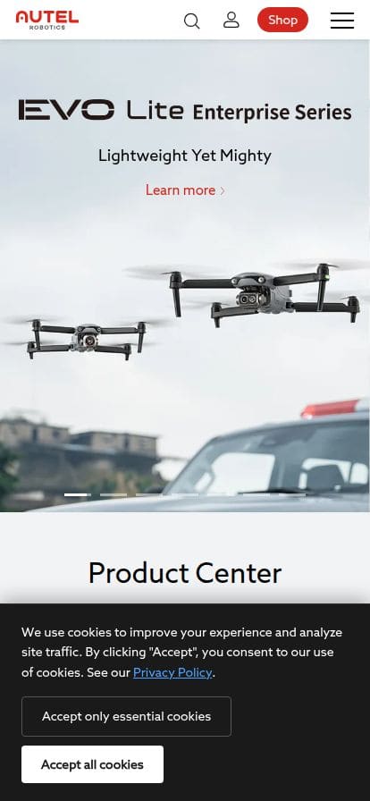 Autel Robotics スマホ表示