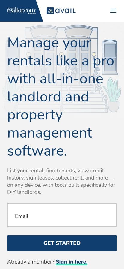 Avail by Zillow スマホ表示