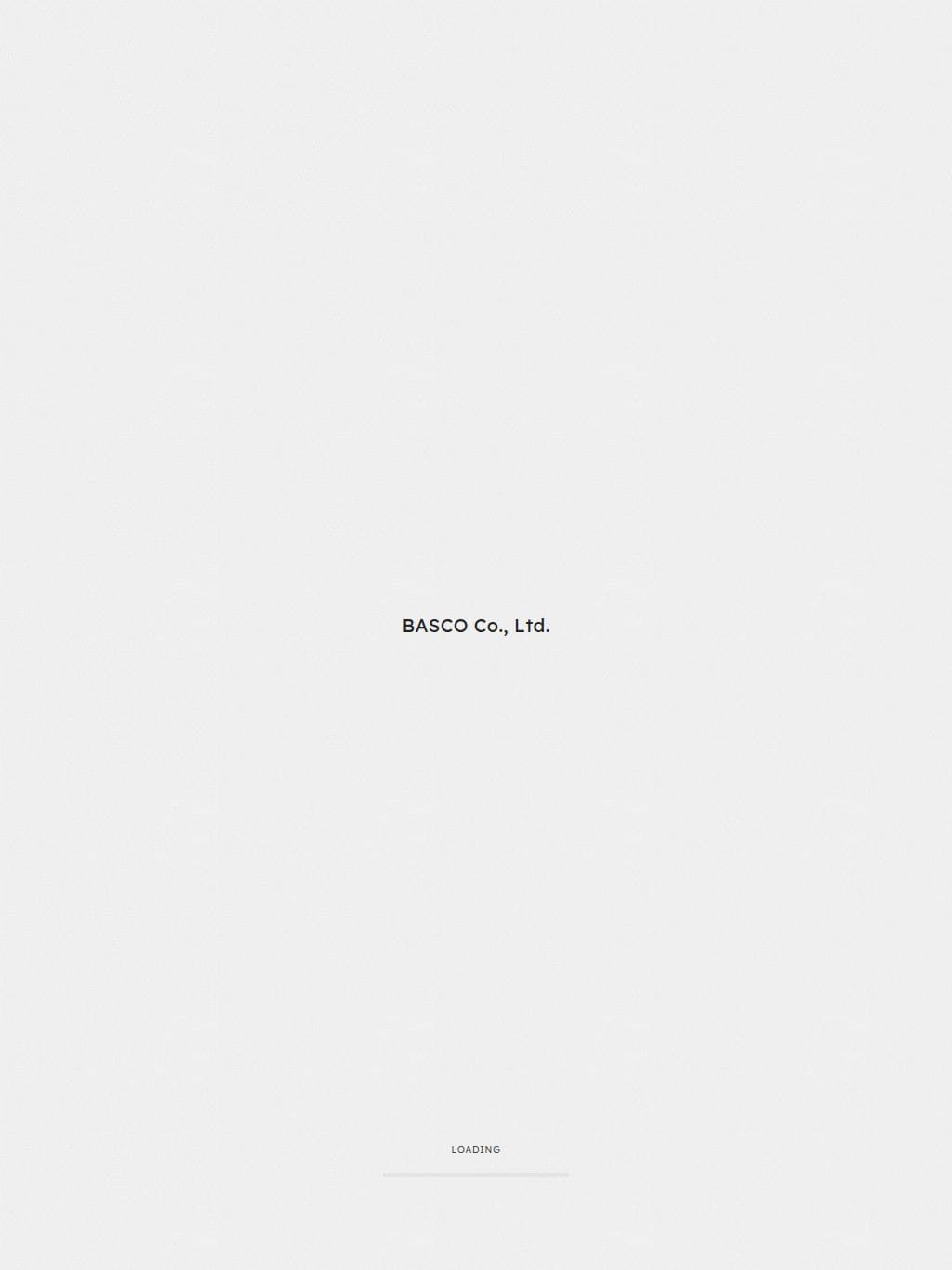 BASCO Co., Ltd. タブレット表示