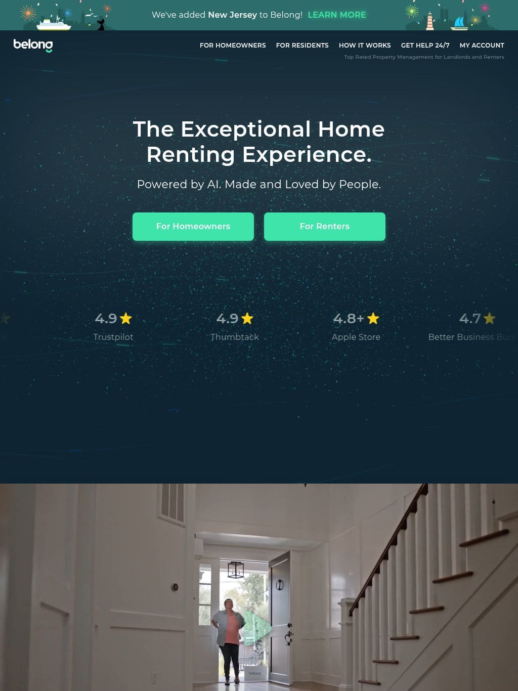 Belong タブレット表示