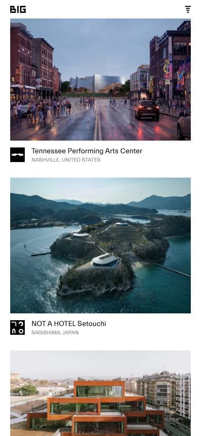 BIG (Bjarke Ingels Group) スマホ表示