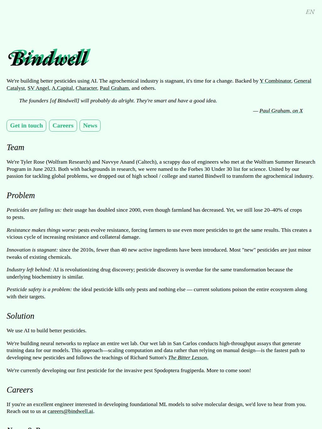 Bindwell タブレット表示