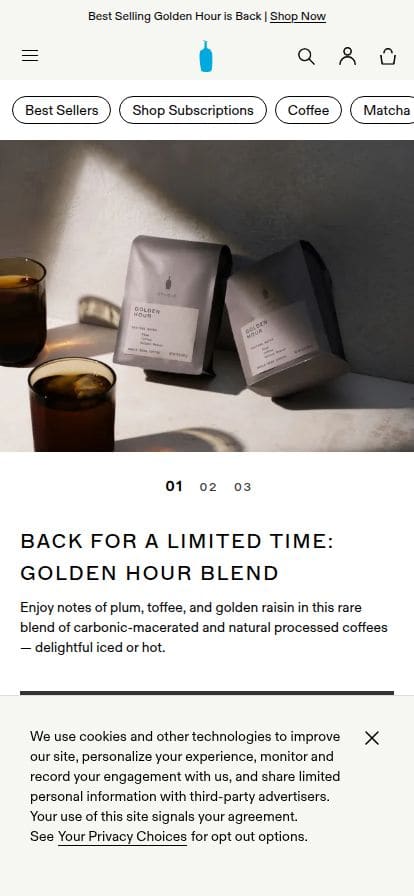 Blue Bottle Coffee スマホ表示
