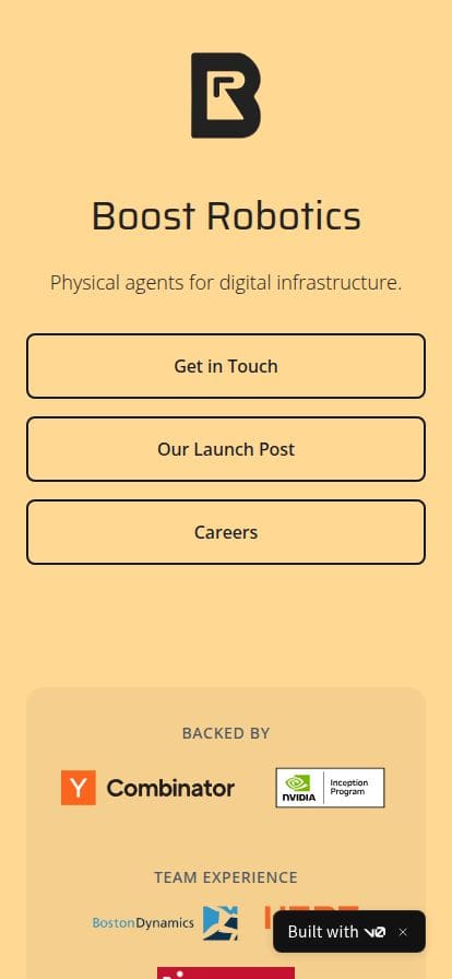 Boost Robotics スマホ表示