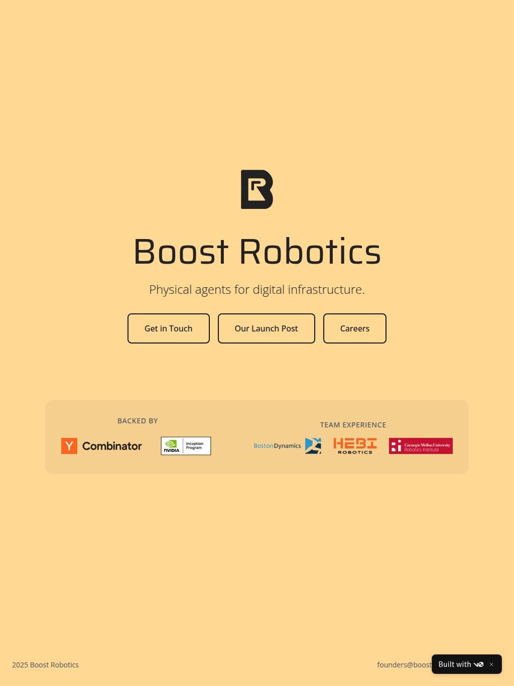 Boost Robotics タブレット表示