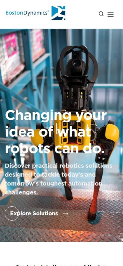 Boston Dynamics スマホ表示