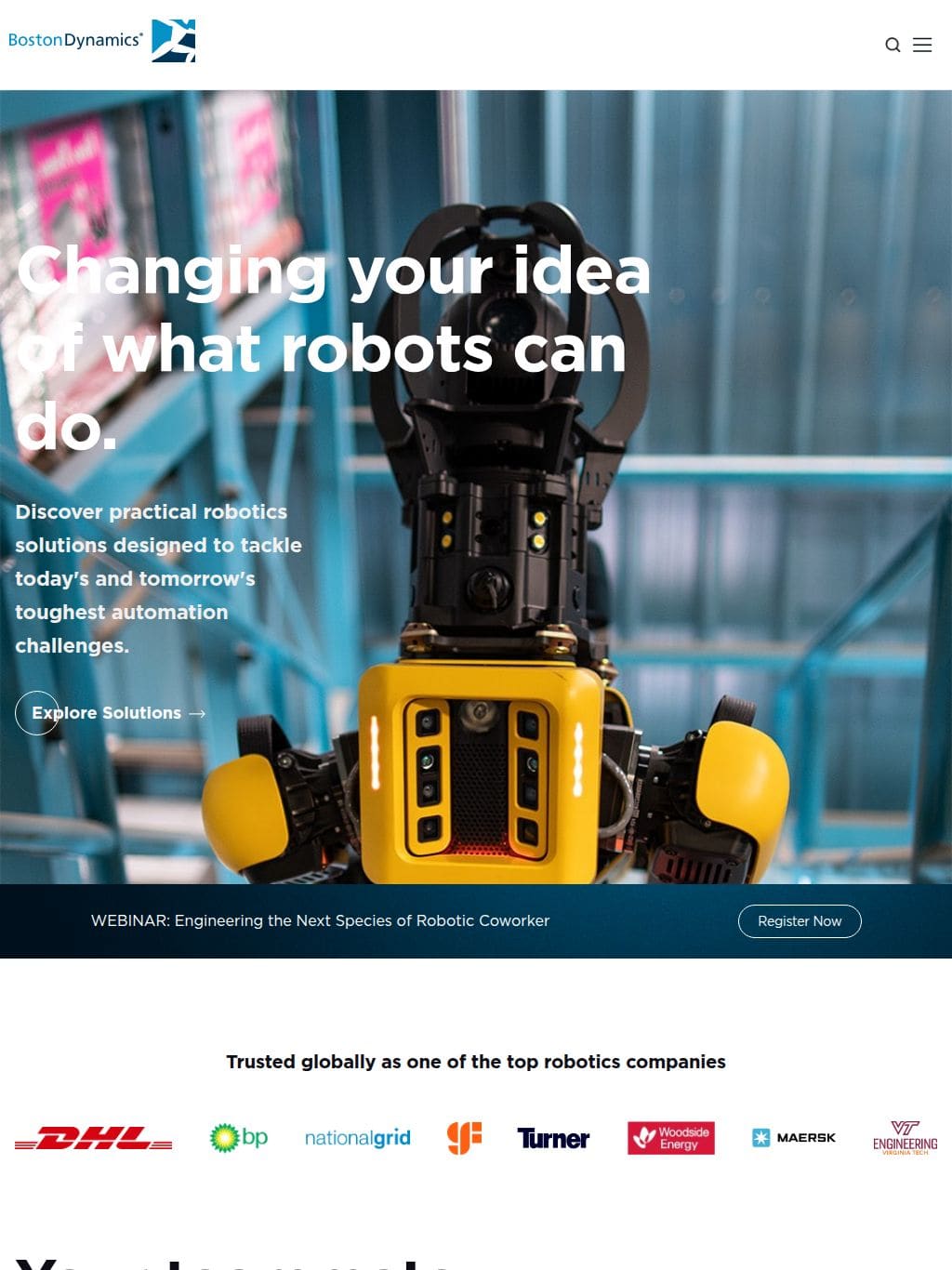 Boston Dynamics タブレット表示