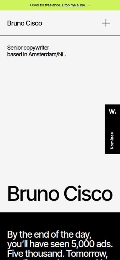 Bruno Cisco スマホ表示