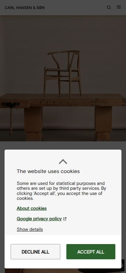 Carl Hansen & Søn スマホ表示