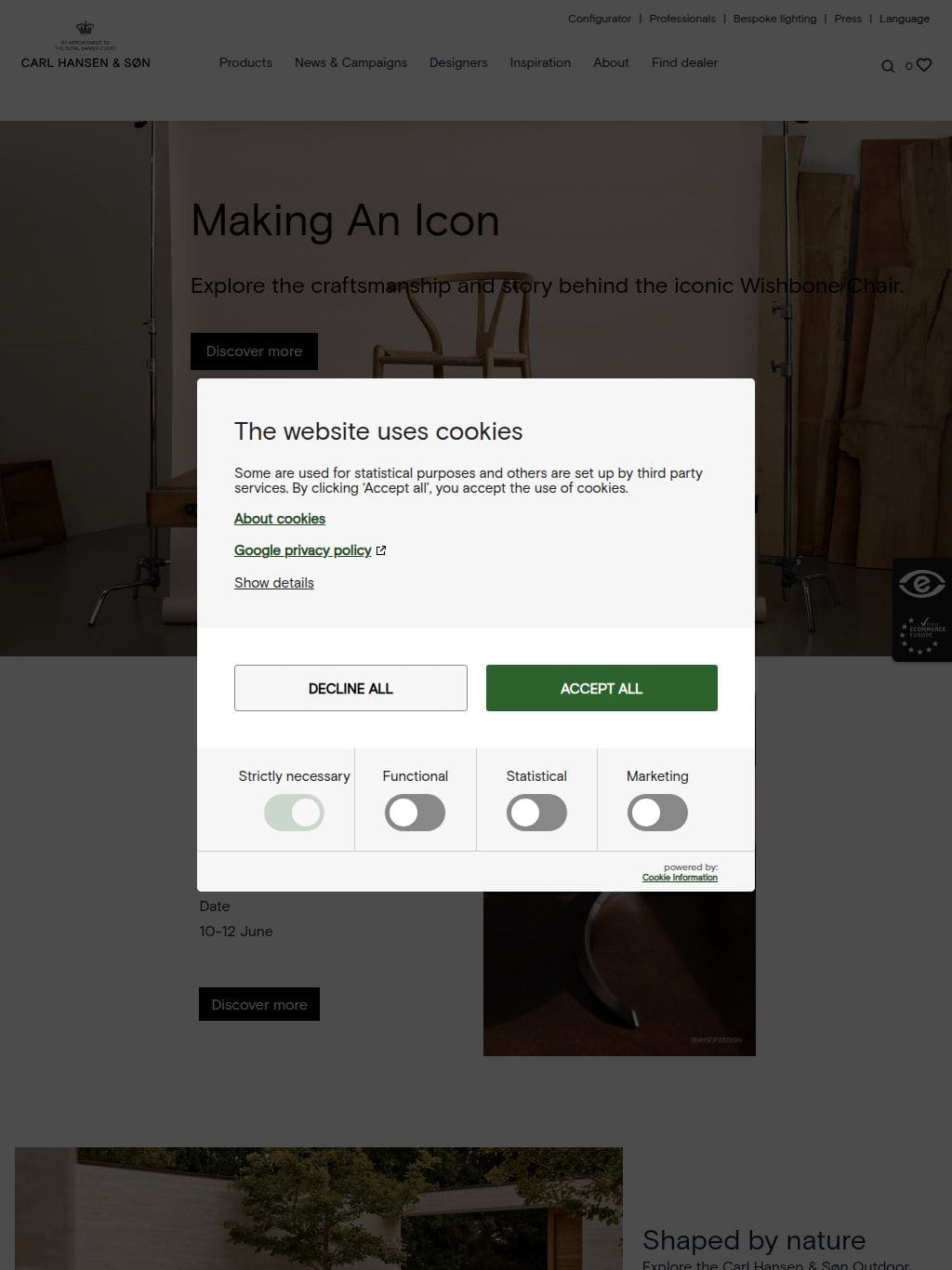 Carl Hansen & Søn タブレット表示