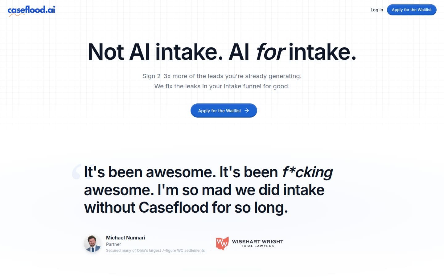 Caseflood.ai PC表示