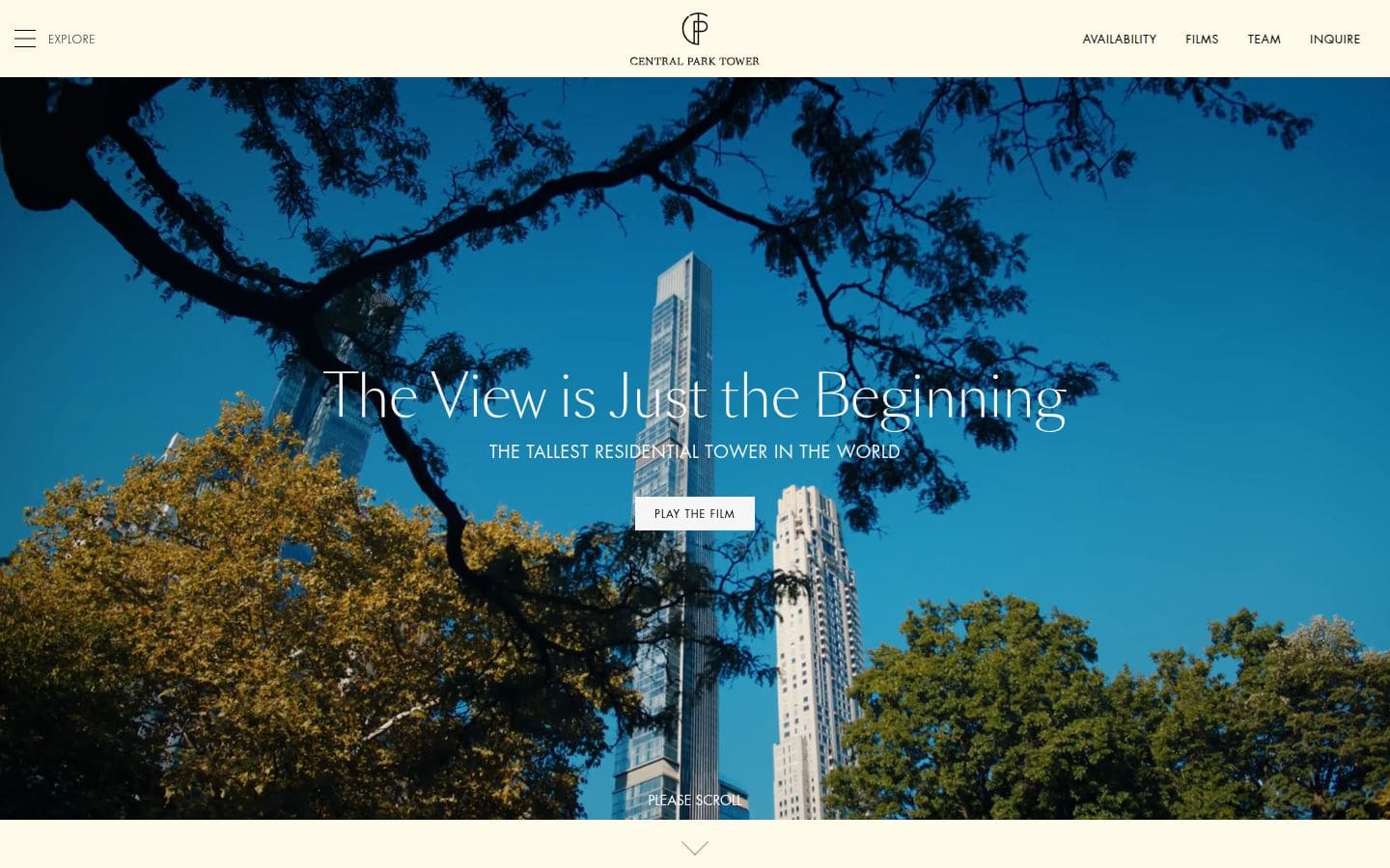 Central Park Tower PC表示