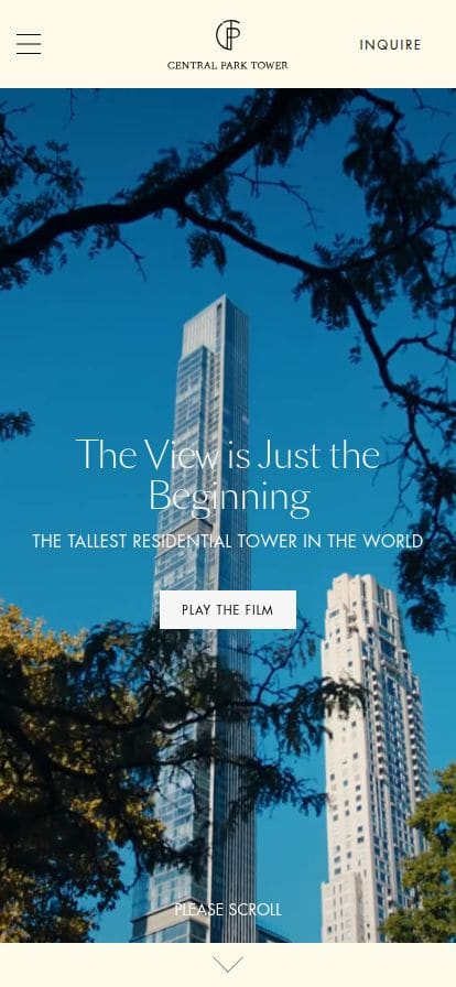Central Park Tower スマホ表示