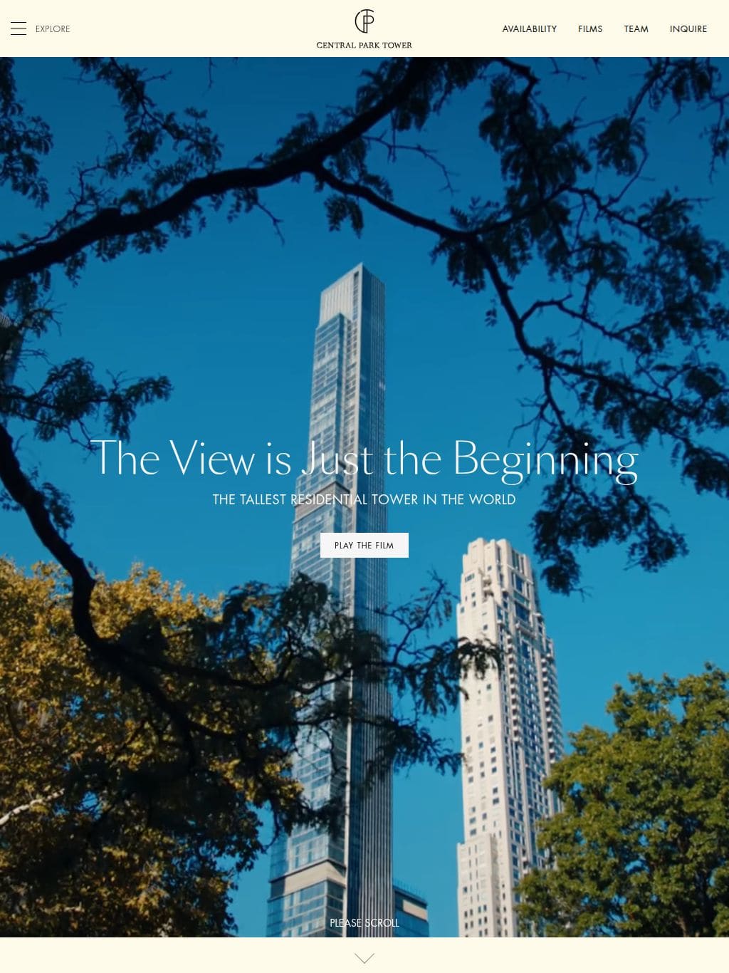 Central Park Tower タブレット表示