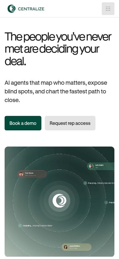 Centralize スマホ表示
