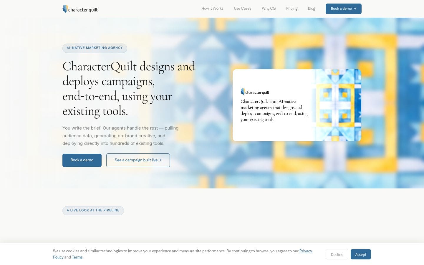 CharacterQuilt PC表示