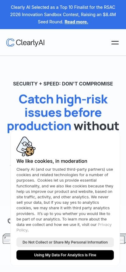 Clearly AI スマホ表示