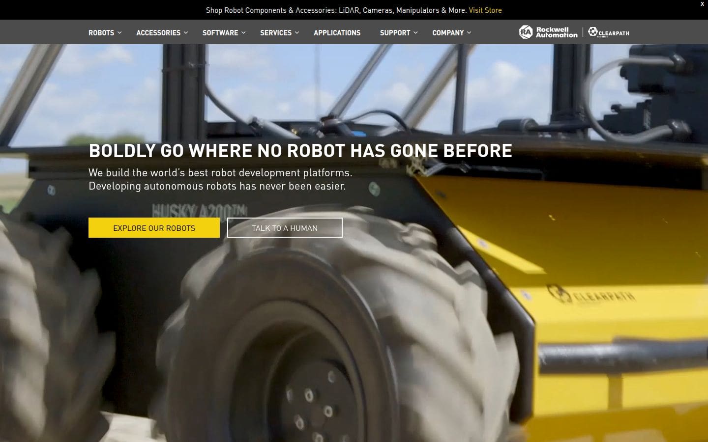 Clearpath Robotics PC表示