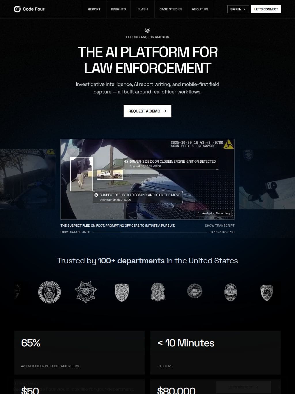 Code Four タブレット表示