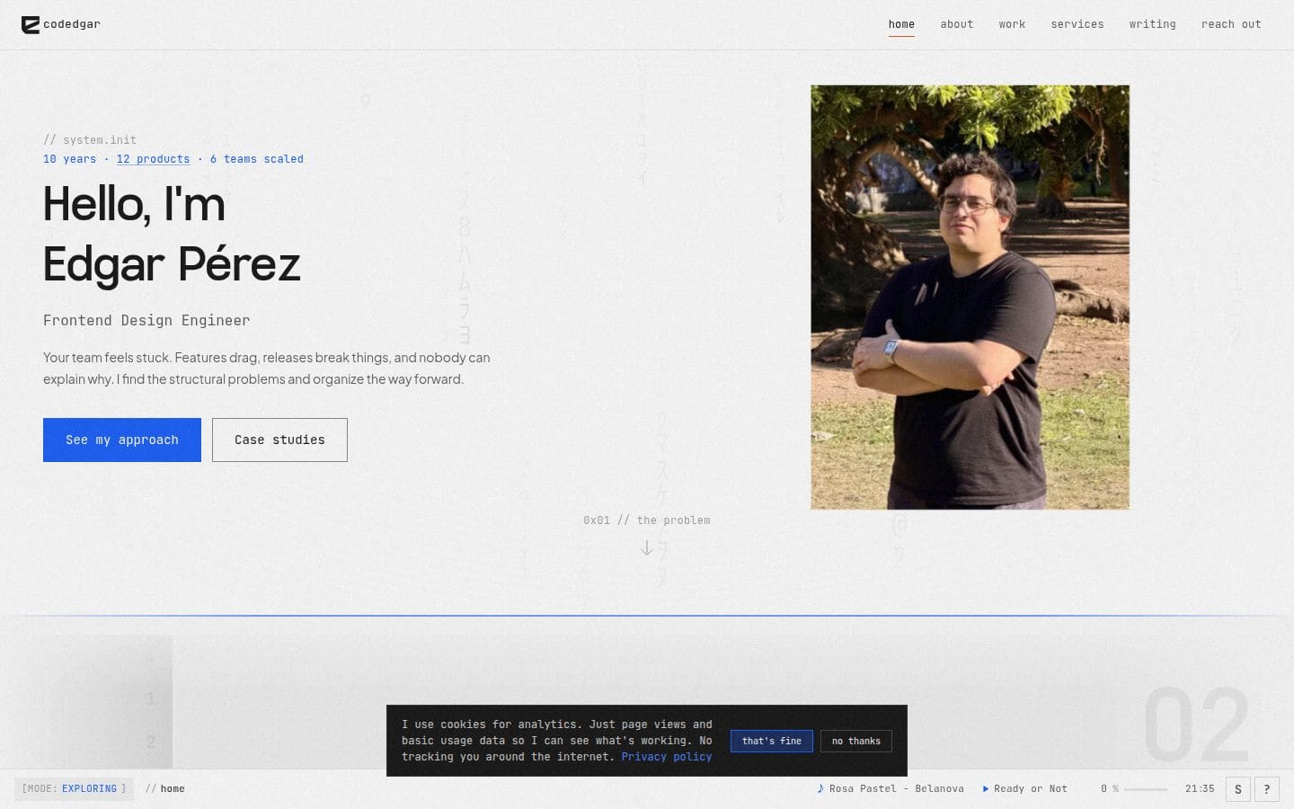Edgar Pérez | Frontend Design Engineer PC表示
