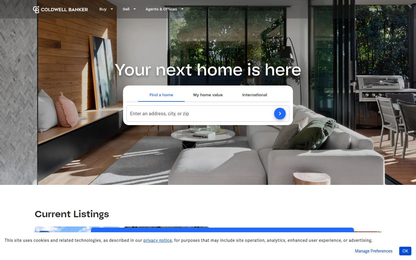 Coldwell Banker PC表示