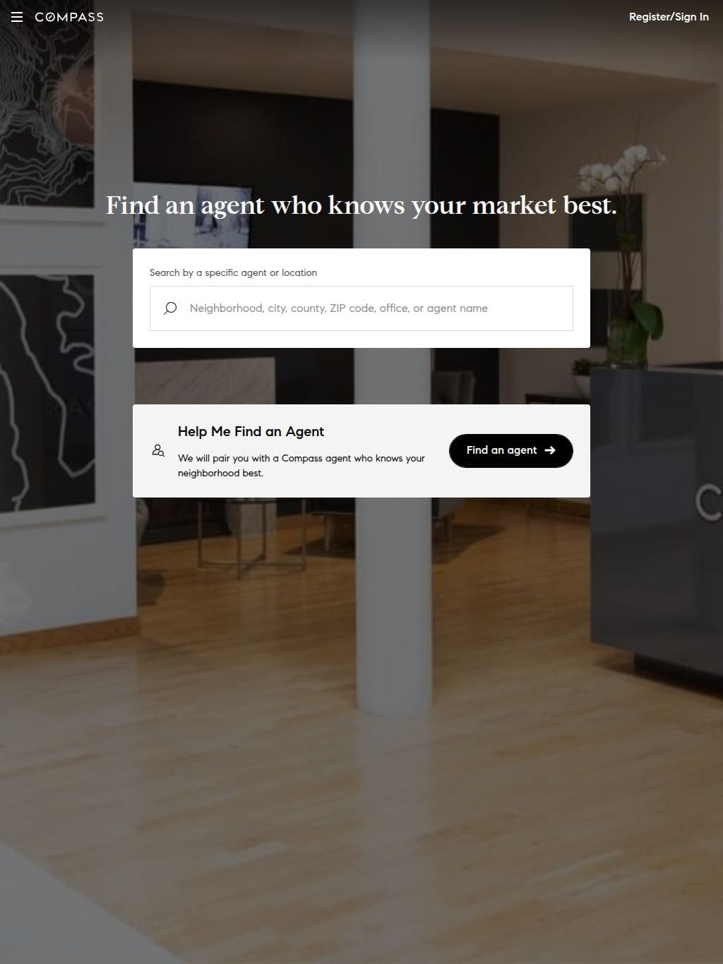 Compass NY タブレット表示