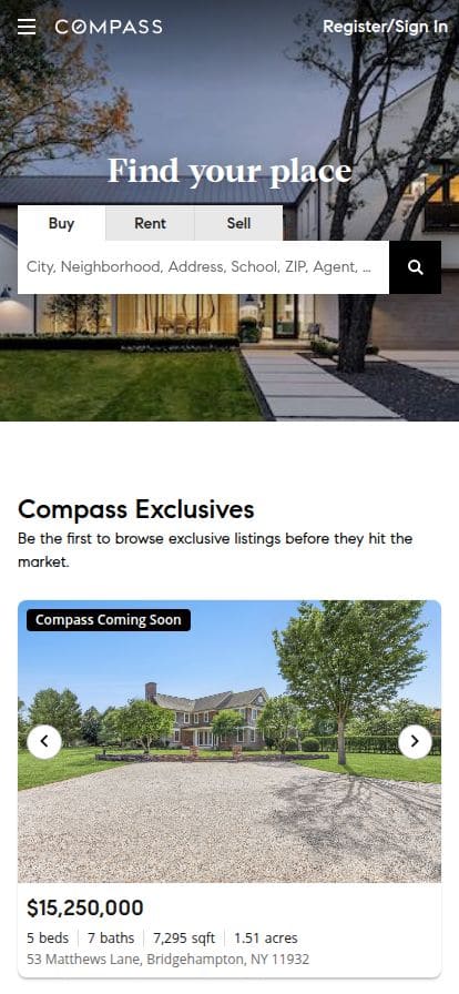 Compass スマホ表示