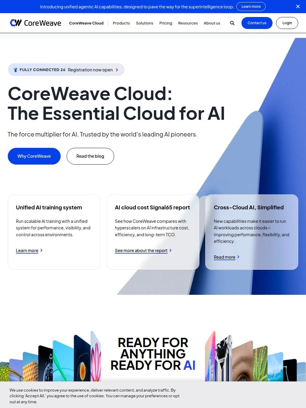 CoreWeave タブレット表示
