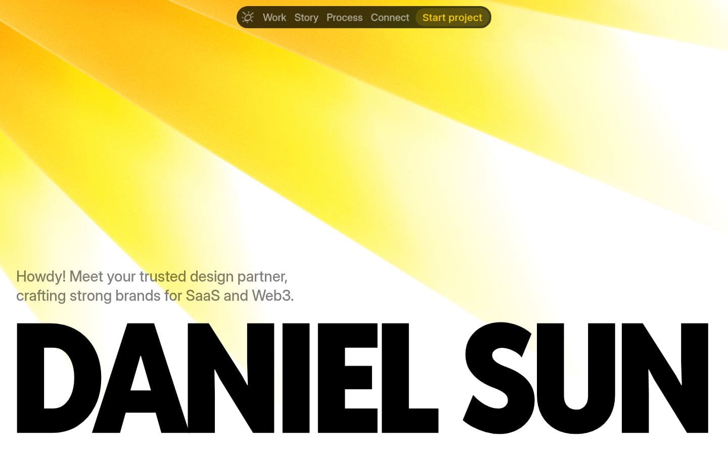 Daniel Sun | Top-tier Web and Brand Design partner for SaaS and Web3 PC表示