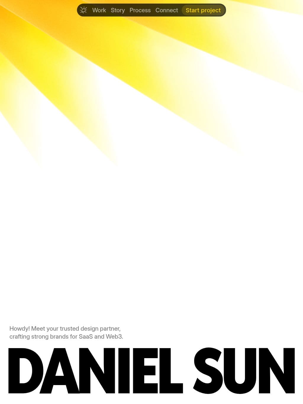 Daniel Sun | Top-tier Web and Brand Design partner for SaaS and Web3 タブレット表示