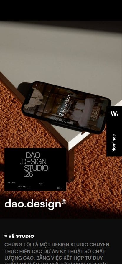 Dao.Design - Studio chuyên thực hiện các dự án kỹ thuật số chất lượng cao. スマホ表示